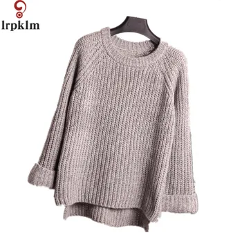 2017 Spring Autumn Oversized Red Gray Knitted Sweater O-Neck Long-Sleeve Loose Solid Color Women Sweaters And Pullovers YY492
2017 Spring Autumn Oversized Red Gray Knitted Sweater O-Neck Long-Sleeve Loose Solid Color Women Sweaters And Pullovers YY492