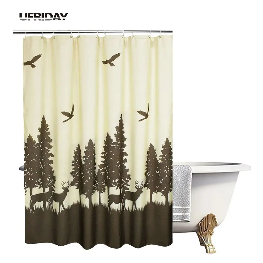 UFRIDAY Nature Theme Shower Curtain Modern Design Polyester Bath Curtain Deer in the Forest Pattern Bathroom Curtains Cortinas
UFRIDAY Nature Theme Shower Curtain Modern Design Polyester Bath Curtain Deer in the Forest Pattern Bathroom Curtains Cortinas