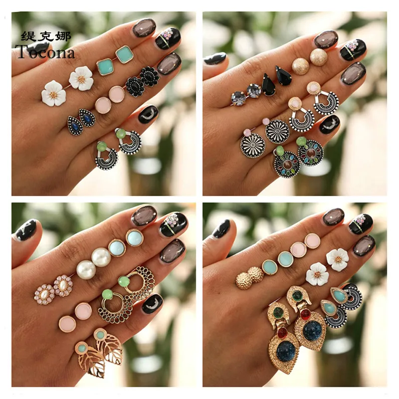 Tocona New Arrival Colorful Stud Earrings Flowers Water Hollow Round Drop Geometric Shape Jewelry For Women Ladies Jewelry
Tocona New Arrival Colorful Stud Earrings Flowers Water Hollow Round Drop Geometric Shape Jewelry For Women Ladies Jewelry