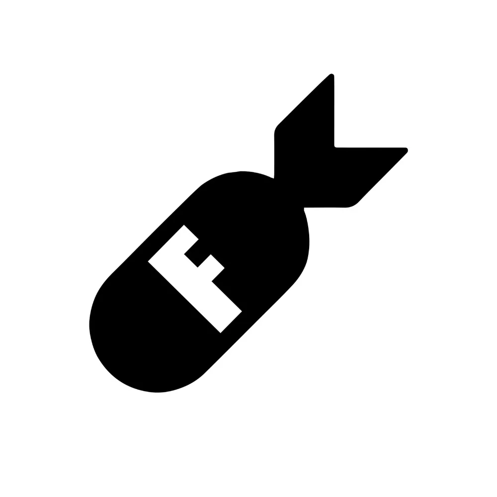 25*25 см F Bomb забавные дизайнерские наклейки для ноутбука жесткая шапка Наклейка На