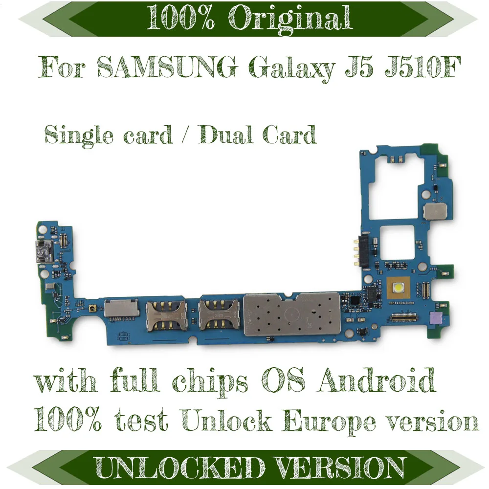 Full Working Original Unlocked For Samsung Galaxy J5 J510F Motherboard Logic Mother Circuit Board Plate
Full Working Original Unlocked For Samsung Galaxy J5 J510F Motherboard Logic Mother Circuit Board Plate