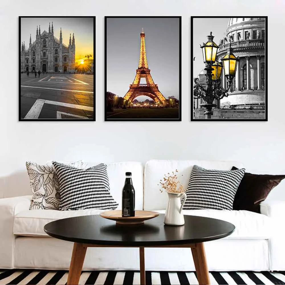 HAOCHU Paris Night Scene Sunrise Canvas Painting For Living Room Home Decor Painting Print Poster Simple Nordic Wall Picture
HAOCHU Paris Night Scene Sunrise Canvas Painting For Living Room Home Decor Painting Print Poster Simple Nordic Wall Picture