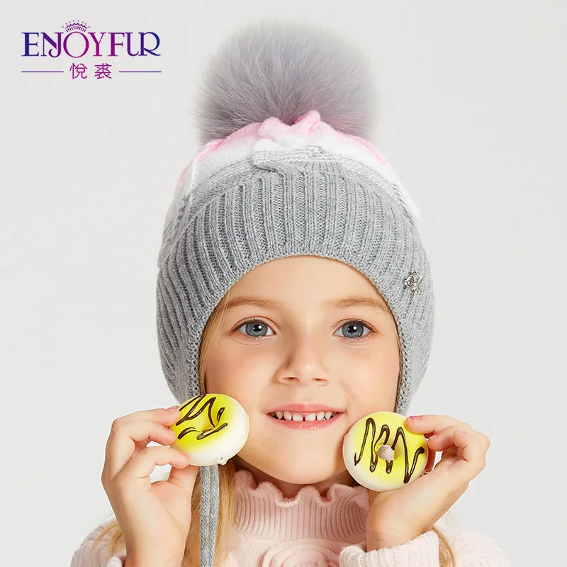 ENJOYFUR Kids Hats For Winter Real Fur Pom Pom Children Hats Ears Caps For Girls Baby Beanies Patchwork Cotton Child Hat
ENJOYFUR Kids Hats For Winter Real Fur Pom Pom Children Hats Ears Caps For Girls Baby Beanies Patchwork Cotton Child Hat