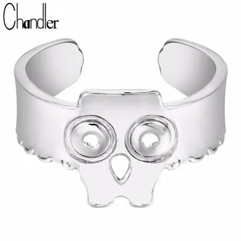 10pcs Silver Gold Platinum Plated Cute Mikey Mouse Skull Rings Adjustable Metal Animal Jewelry Ifinity For Women Accessaries