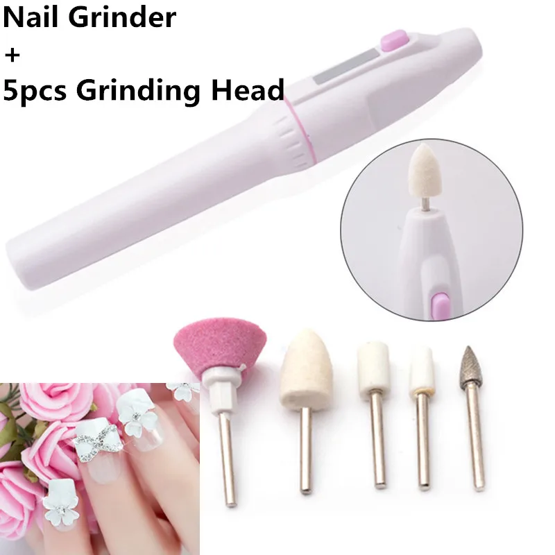 Mini Nail Polisher Grinder 1 Set 5 Bits Professional Electric Nail Drill Kit Set Battery Manicure Pedicure Grinding Burnishing
Mini Nail Polisher Grinder 1 Set 5 Bits Professional Electric Nail Drill Kit Set Battery Manicure Pedicure Grinding Burnishing