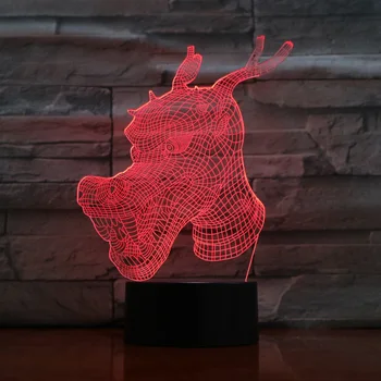 3D Visual LED Lamp Colors Changing Touch Switch Luminaria Dragon head Creative bulbing Children toys Lampara decoration Lampe
3D Visual LED Lamp Colors Changing Touch Switch Luminaria Dragon head Creative bulbing Children toys Lampara decoration Lampe