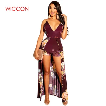 Women's Summer Jumpsuit Bohemian Floral Print Chiffon Beach Long Slim Sleeveless Party Uniform Jumpsuit 
Women's Summer Jumpsuit Bohemian Floral Print Chiffon Beach Long Slim Sleeveless Party Uniform Jumpsuit