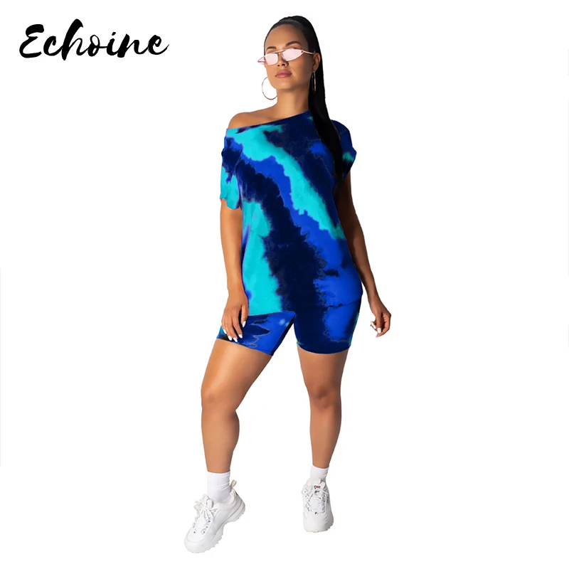 Echoine Colorful Tie Dye Casual Loose 2 Pieces Suits Women Irregular Neck Short Sleeve T Shirts Shorts Sporting Tracksuits S-XXL
Echoine Colorful Tie Dye Casual Loose 2 Pieces Suits Women Irregular Neck Short Sleeve T Shirts Shorts Sporting Tracksuits S-XXL
