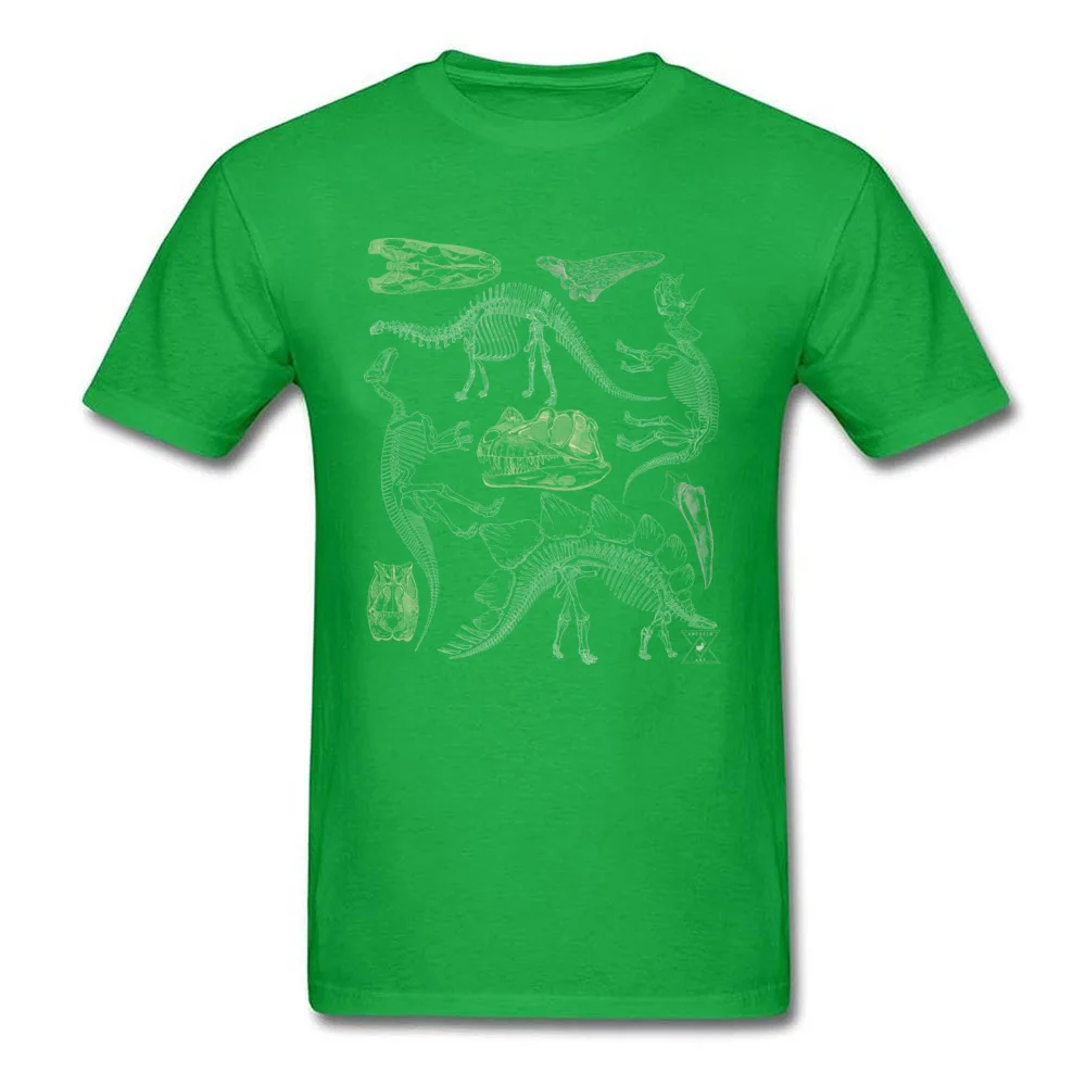 Archeologists Dinosaur Skeleton Fossil Collection Tops T Shirt 2018 Fashion Round Neck Tshirts Printing 100% Cotton Men Tshirts Archeologists Dinosaur Skeleton Fossil Collection green