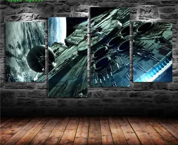 Star Wars Millenium Falcon 4 Pieces Canvas Painting Print Living Room Home Decor Modern Wall Art Oil Painting Poster
Star Wars Millenium Falcon 4 Pieces Canvas Painting Print Living Room Home Decor Modern Wall Art Oil Painting Poster