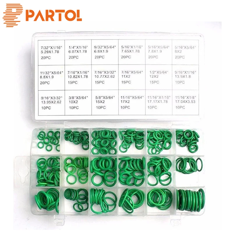 Partol 270 шт./компл. уплотнительное кольцо комплект 18 разных размеров резиновый