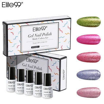 Elite99 5Pieces/Lot Platinum Glitter Gel Nail Polish Soak Off Gel Nail Varnish Long Lasting UV Gel Nail Art Paint Varnishes Set
Elite99 5Pieces/Lot Platinum Glitter Gel Nail Polish Soak Off Gel Nail Varnish Long Lasting UV Gel Nail Art Paint Varnishes Set