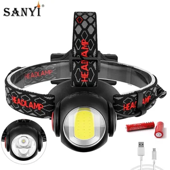 360 Rotatable Head Ball Headlamp Dual Switch 7 Modes COB LED Headlight USB Charging 18650 Head Flashlight Night Fishing Torch
360 Rotatable Head Ball Headlamp Dual Switch 7 Modes COB LED Headlight USB Charging 18650 Head Flashlight Night Fishing Torch