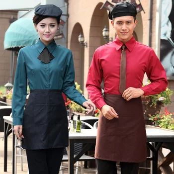 (10 set-Shirt&Apron&Tie)star hotel work clothes waiter shirts Work wear French restaurant overalls The bar bartender uniforms
(10 set-Shirt&Apron&Tie)star hotel work clothes waiter shirts Work wear French restaurant overalls The bar bartender uniforms