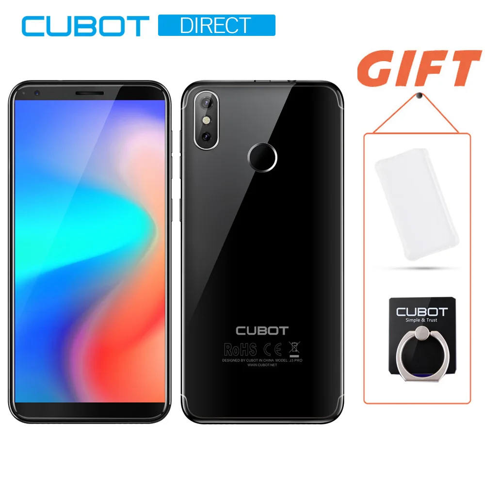 

Cubot J3 Pro Smartphone Android go 5.5" 18:9 Full Screen MT6739 Quad-Core Rear Dual camera 13MP+2MP 1GB+16GB 2800mAh 4G Figer ID