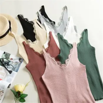 2019 Women Hook Flower Lace Tank solid Stitching V-neck Camis Sleeveless T Shirt Ladies Vest Singlets Slim Strap Short Tops
2019 Women Hook Flower Lace Tank solid Stitching V-neck Camis Sleeveless T Shirt Ladies Vest Singlets Slim Strap Short Tops