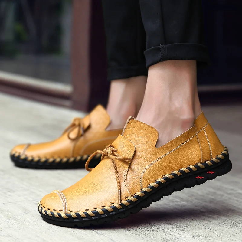 Plus size 38-47 Summer Casual Lace Up Shoes Men Genuine Leather Walking Shoes Fashion Loafers Moccasins Flats Shoes Men w5
Plus size 38-47 Summer Casual Lace Up Shoes Men Genuine Leather Walking Shoes Fashion Loafers Moccasins Flats Shoes Men w5