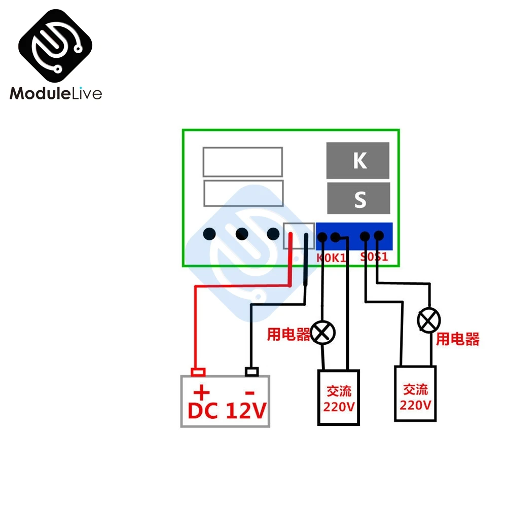 12V Digital Dual Relay Alarm Thermometer Temperature Controller Air Regulator