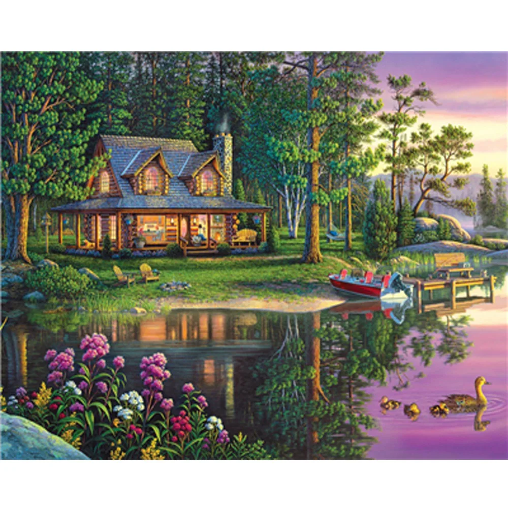 5D DIY Diamond Embroidary Full Round Drill Mosaic Cross Stitch River Villa 3D Diamond Painting kit Sticker Home Decor TY185
5D DIY Diamond Embroidary Full Round Drill Mosaic Cross Stitch River Villa 3D Diamond Painting kit Sticker Home Decor TY185