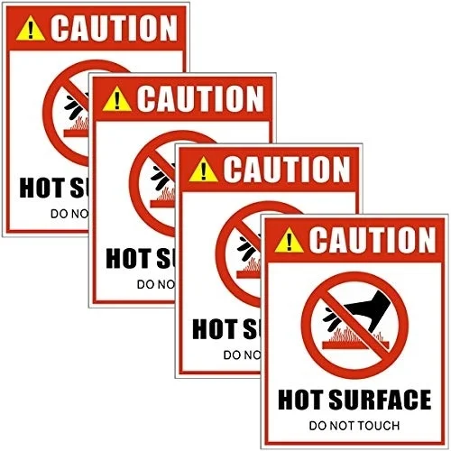 4x Caution Hot Surface Do Not Touch - Danger Safety Warning Sign Vinyl Label Sticker Decal - Back Self Adhesive Vinyl
4x Caution Hot Surface Do Not Touch - Danger Safety Warning Sign Vinyl Label Sticker Decal - Back Self Adhesive Vinyl