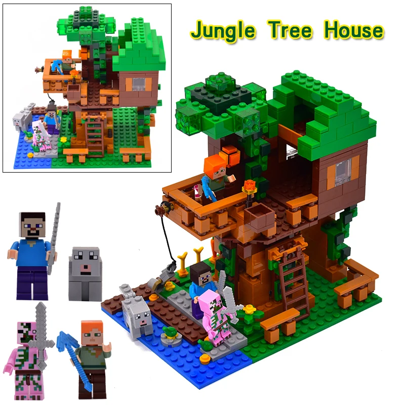 My World The Jungle Tree House Mini Minecraft Figures Animals Building Blocks Bricks Toy for Children Compatible legoingly 21125
My World The Jungle Tree House Mini Minecraft Figures Animals Building Blocks Bricks Toy for Children Compatible legoingly 21125