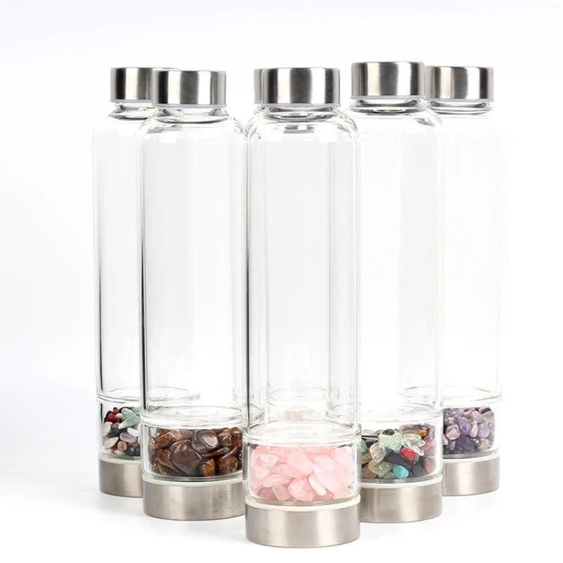 HOT SALE Natural Quartz Crystal Glass Water Bottle Gema Point Crystal Wand Healing Reiki Healing Glass Bottle
HOT SALE Natural Quartz Crystal Glass Water Bottle Gema Point Crystal Wand Healing Reiki Healing Glass Bottle