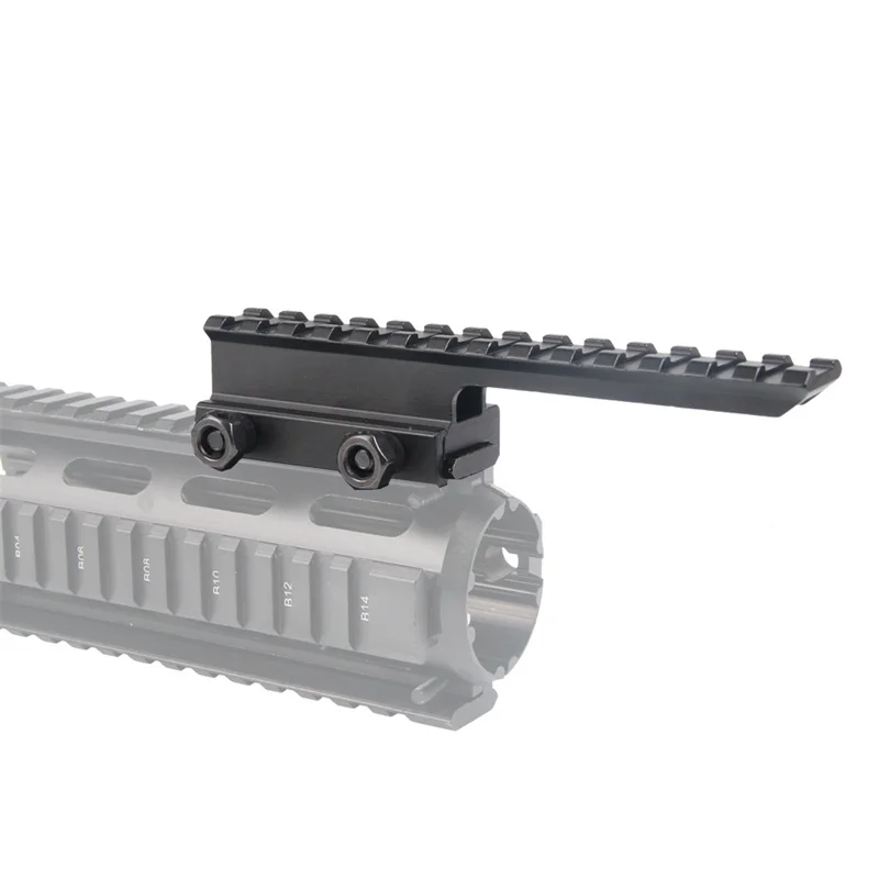 Extension QD Long Riser Scope Mount 25MM High Profile 20mm Picatinny Weaver Rail Metal Base Adapter Converter 14 Slots for Hunting Airsoft RL1-0036 (4)