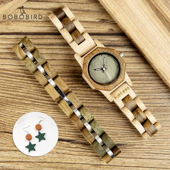 27mm BOBO BIRD Wooden Women Watch Bracelet Set Japanese Movement Quartz Watches in Wood Box reloj mujer Ladies Great Gifts
27mm BOBO BIRD Wooden Women Watch Bracelet Set Japanese Movement Quartz Watches in Wood Box reloj mujer Ladies Great Gifts
