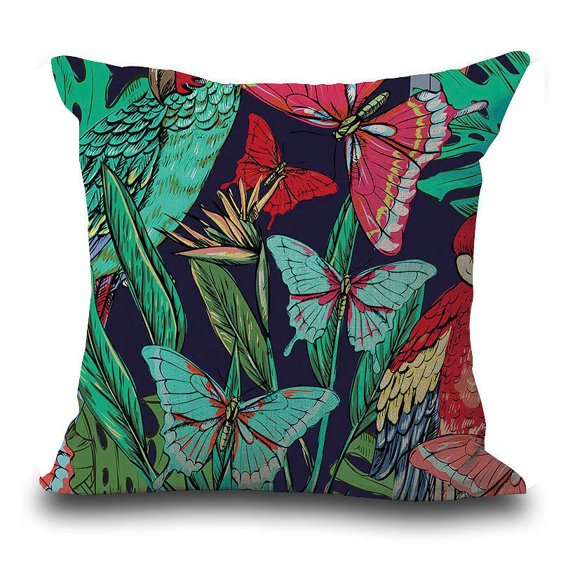 Tropical Plant Print Cushion Cover Cotton Linen Vintage Flower Leaves Waist Throw Pillow Case Decorative Pillows Cover For Sofa
Tropical Plant Print Cushion Cover Cotton Linen Vintage Flower Leaves Waist Throw Pillow Case Decorative Pillows Cover For Sofa