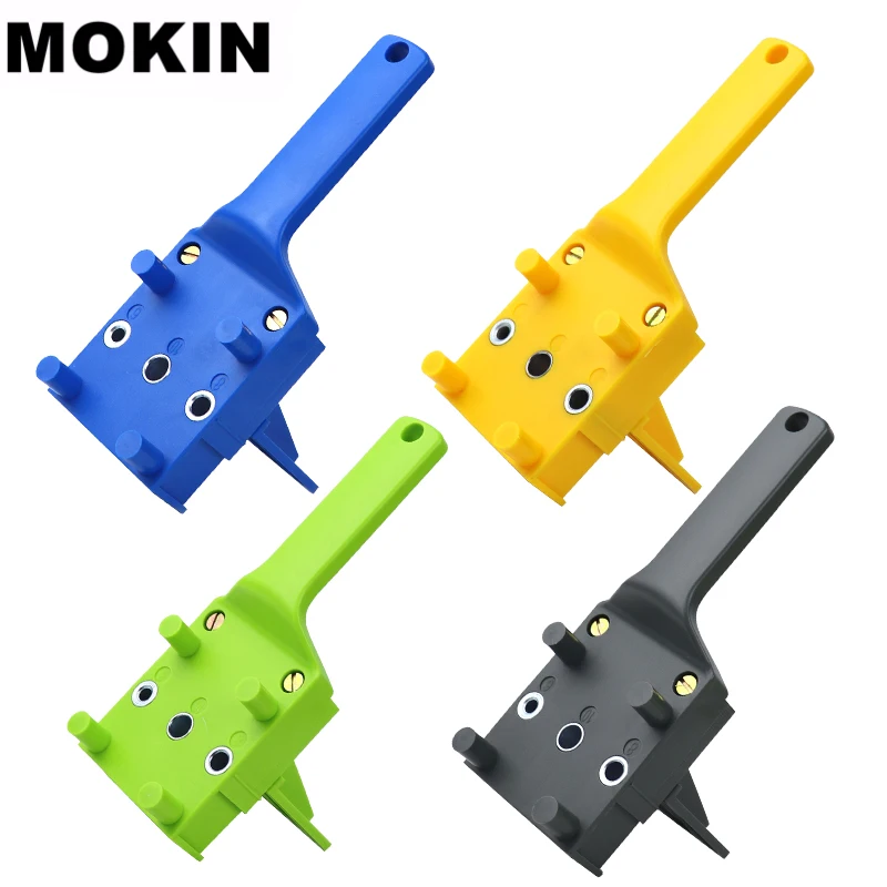 

Pocket Hole Jig ABS Plastic Handheld Doweling Jig 6/8/10mm Drill Bits For Drill Guide Locator Puncher Woodworking Tools