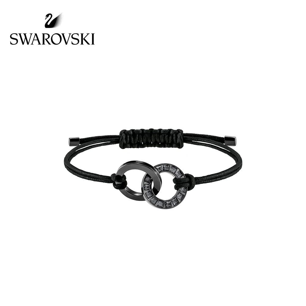 Original Genuine Swarovski Black carbon texture double circle shape simple casual man bracelet ALTO5429899-2
Original Genuine Swarovski Black carbon texture double circle shape simple casual man bracelet ALTO5429899-2