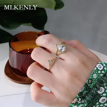 MLKENLY 925 Sterling Silver Geometric type Personality Gold Zircon Ring Retro style, simple and simple For Women Silver INS
MLKENLY 925 Sterling Silver Geometric type Personality Gold Zircon Ring Retro style, simple and simple For Women Silver INS