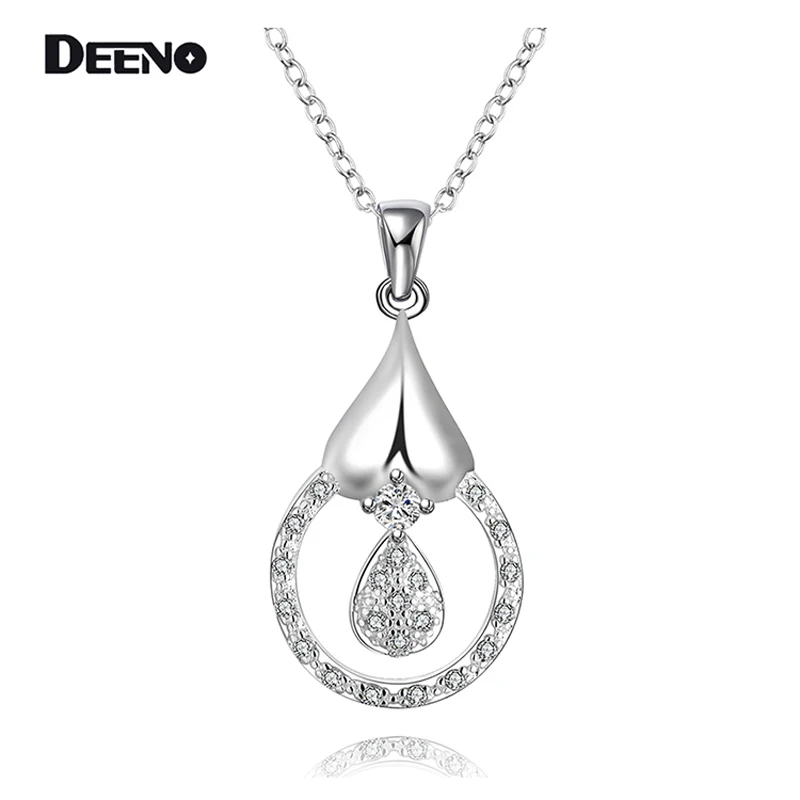 Image DEENO Foreign Trade Water Modelling Zircon Silver Necklace Jewelry