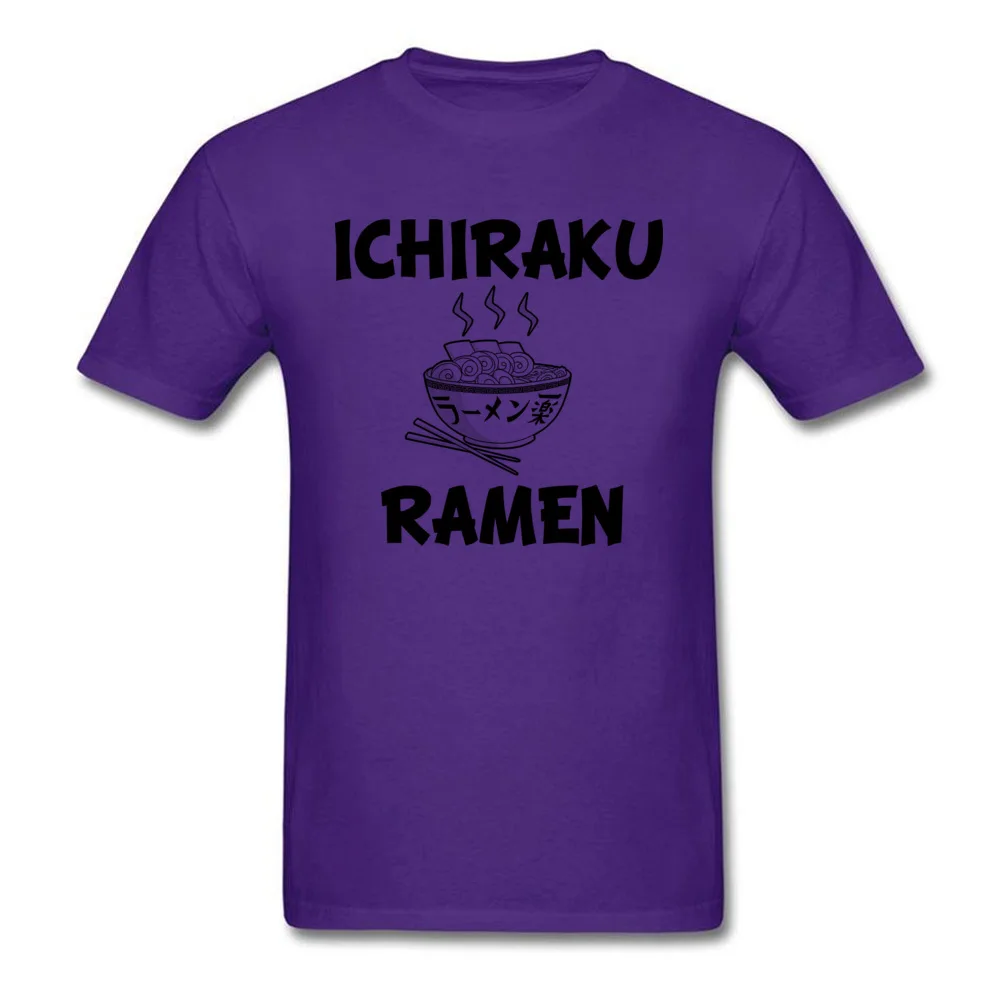 Men Top T-shirts Ichiraku Ramen yummy Casual Tops Shirts Pure Cotton Round Collar Short Sleeve Design Tshirts NEW YEAR DAY Ichiraku Ramen yummy purple