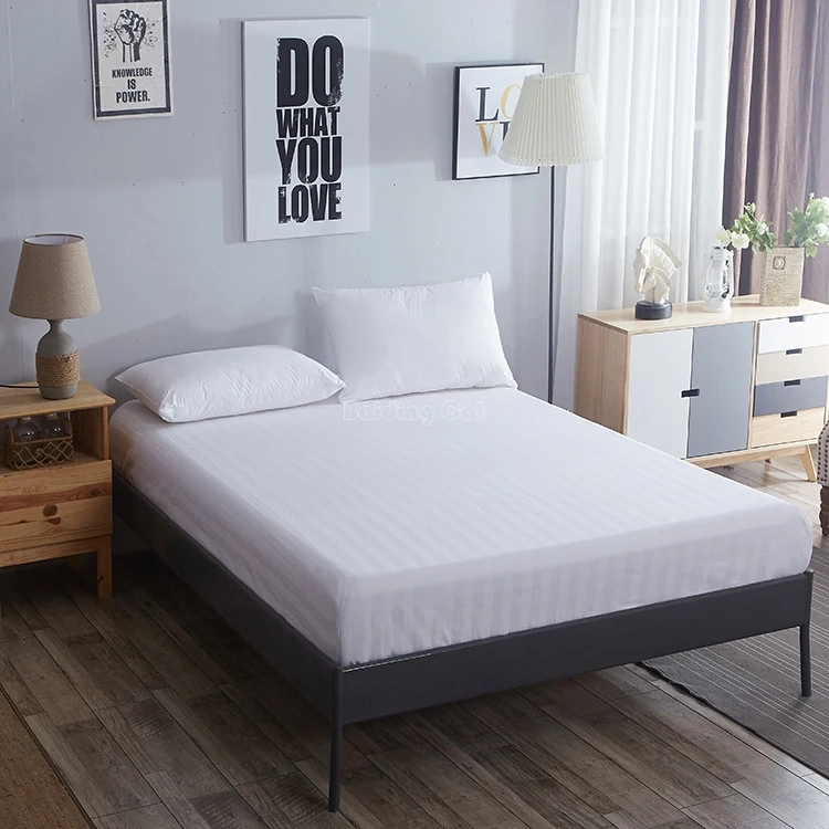 Hot Sale Hotel White Stripe Fitted Sheet 1pc Pure White Polyester Bed Sheet with Elastic Band Single Twin Full Double Queen Size
Hot Sale Hotel White Stripe Fitted Sheet 1pc Pure White Polyester Bed Sheet with Elastic Band Single Twin Full Double Queen Size