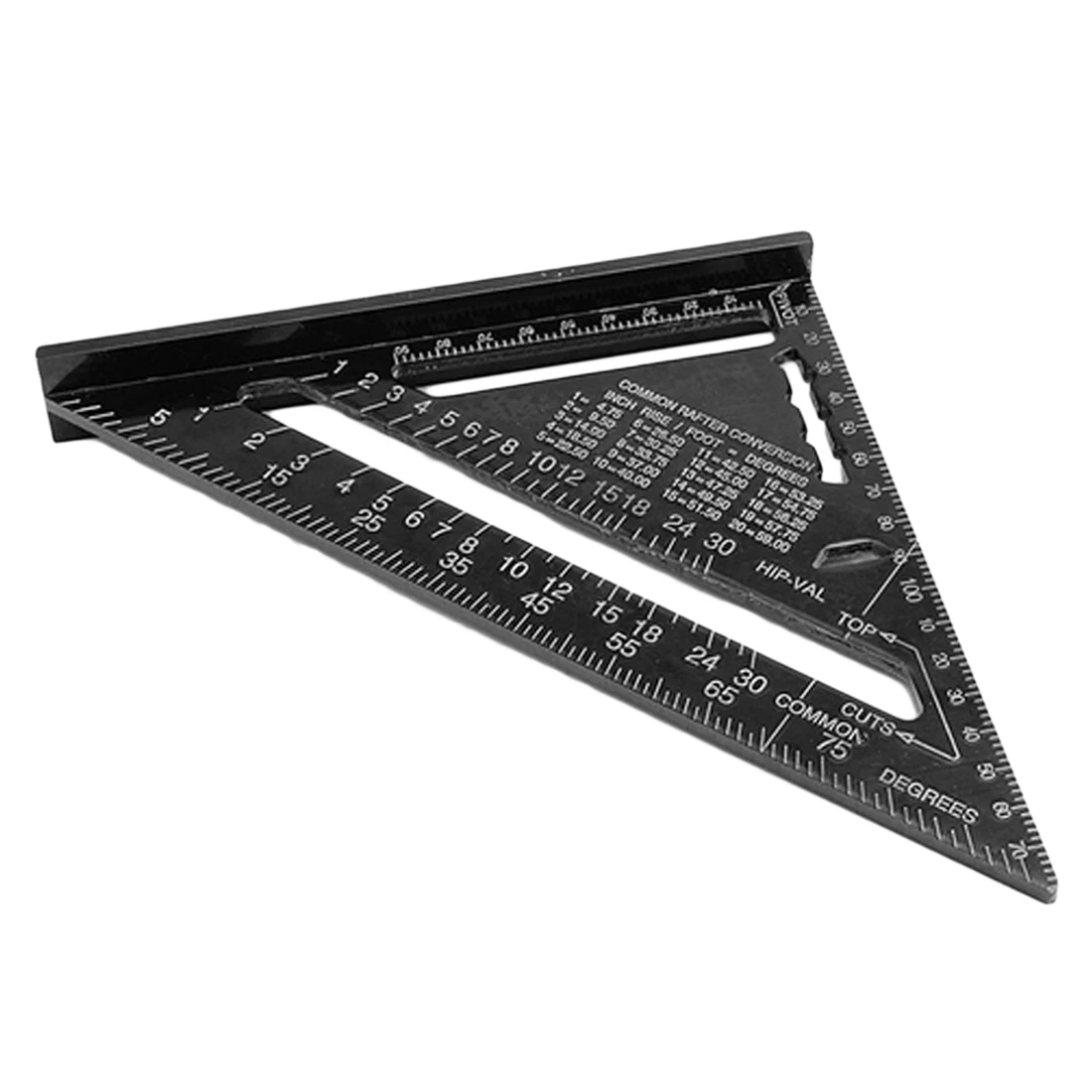 New Triangular Measuring Ruler 7 Inch Metric Aluminum Alloy Speed Square Roofing Triangle Angle Protractor Trammel Tools
New Triangular Measuring Ruler 7 Inch Metric Aluminum Alloy Speed Square Roofing Triangle Angle Protractor Trammel Tools