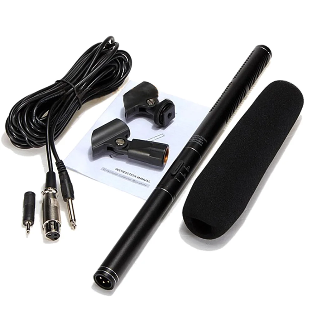 High Quality Professional Interview Microphone Condenser MIC for DSLR DV Camcorders Video Camera
High Quality Professional Interview Microphone Condenser MIC for DSLR DV Camcorders Video Camera