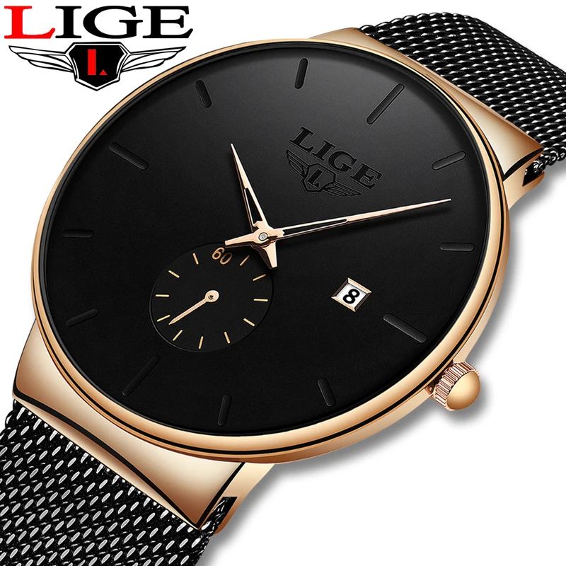 LIGE Watch Men Fashion Casual Gift Business Watches Men's Waterproof Quartz Wristwatch Black Steel Clock Relogio Masculino
LIGE Watch Men Fashion Casual Gift Business Watches Men's Waterproof Quartz Wristwatch Black Steel Clock Relogio Masculino