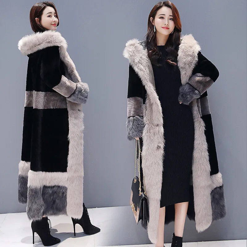 

Women Faux Fur Coat 2018 Winter Plus Size Russian Thick Furry Jacket Cozy Maxi Fur Coat Fluffy Loose Warm Overcoats Long Coats