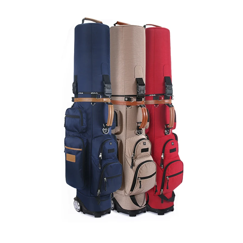PGM Golf Pulley Bag Golf Caddy Stand Bag Wheel Bag Larger Capacity Wheel Golf Cart qb038