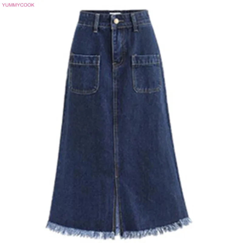 Fashion A-line Women Denim Skirt Large Size 2019 Spring Summer New Casual Mid-Calf Simple Fringed burrs Denim Skirts L-5XL 524
Fashion A-line Women Denim Skirt Large Size 2019 Spring Summer New Casual Mid-Calf Simple Fringed burrs Denim Skirts L-5XL 524