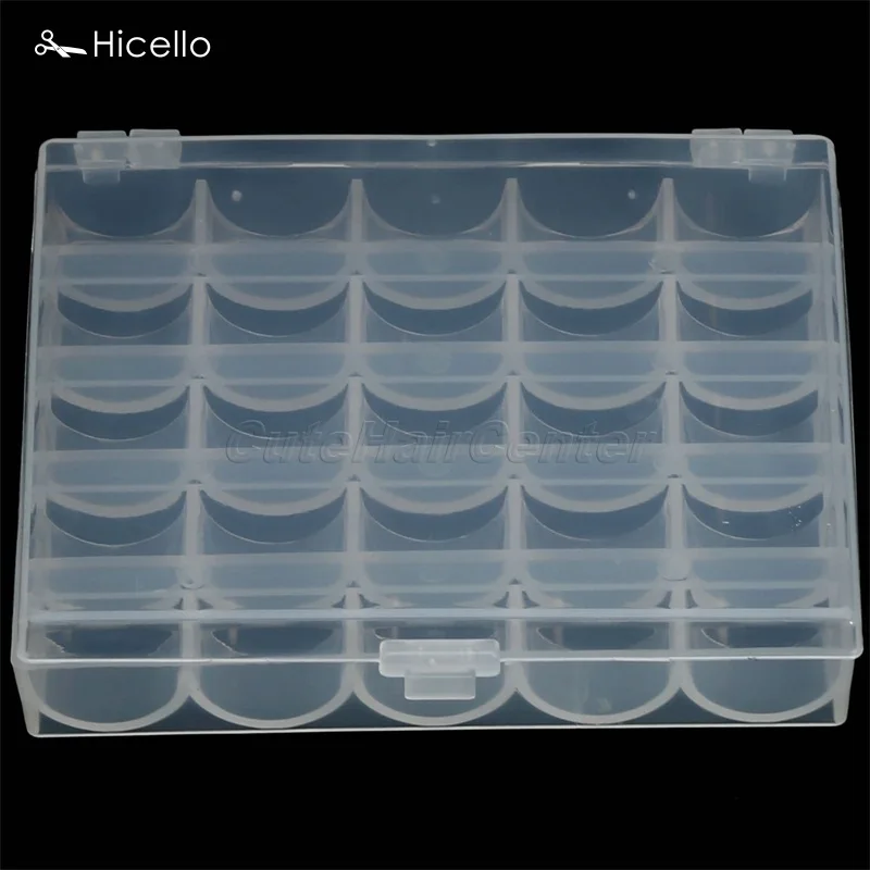 Hicello 1pc Transparent Box Storage 25 Grid Empty Plastic Bobbin Case Bobbins Clear Case Spools Storage Sewing Machines
Hicello 1pc Transparent Box Storage 25 Grid Empty Plastic Bobbin Case Bobbins Clear Case Spools Storage Sewing Machines