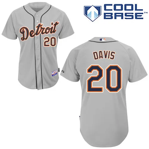 Detroit Tigers Jersey 20 Rajai Davis Customize Baseball Shirt Embroidery Stitch Base White Grey Free Shipping Wholesale | Спорт и