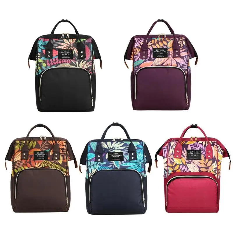 Big Mummy Maternity Travel Backpacks Plant Print Design Large Capacity Nylon Baby Diaper Shoulder Bags 2019 Hot Selling
Big Mummy Maternity Travel Backpacks Plant Print Design Large Capacity Nylon Baby Diaper Shoulder Bags 2019 Hot Selling