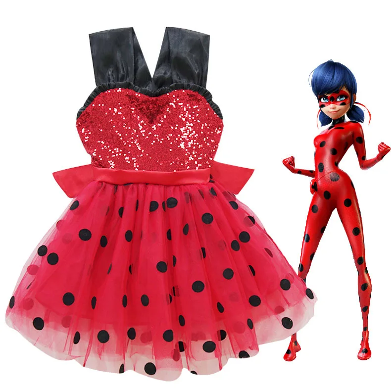 Ladybug cosplay Carnival Girls Dress Summer Clothes Lady bug Party Dress Children's day Lace Dot Baby Girls Dresses
Ladybug cosplay Carnival Girls Dress Summer Clothes Lady bug Party Dress Children's day Lace Dot Baby Girls Dresses