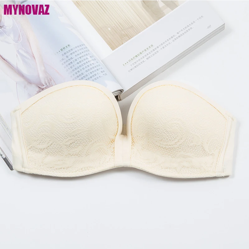 MYNOVAZ-Hot Sell Sexy Invisible Bras Seamless Lace Bralette One-Piece Strapless For Women Push Up Fashion Wireless Bra Plus Size 7