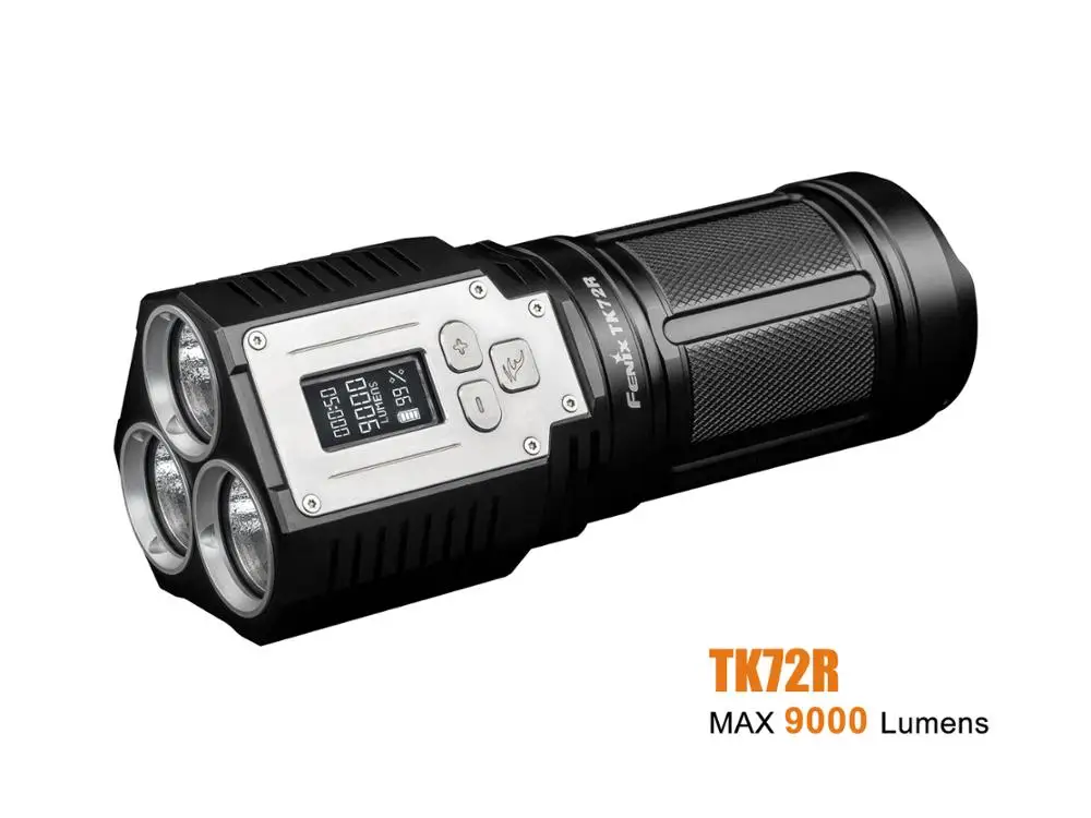 2018 NEW Fenix TK72R FenixTK72R is a portable high performance flashlight built-in 7.2V/7000mAh 3 Cree XHP70 LED's
2018 NEW Fenix TK72R FenixTK72R is a portable high performance flashlight built-in 7.2V/7000mAh 3 Cree XHP70 LED's