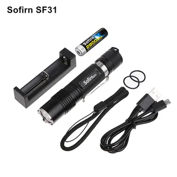 Sofirn SF31 Kit LED Flashlight 18650 Torch Light CREE XML2 LED EDC Handy Keychain Flashlight 5 Modes Camping Battery+Charger
Sofirn SF31 Kit LED Flashlight 18650 Torch Light CREE XML2 LED EDC Handy Keychain Flashlight 5 Modes Camping Battery+Charger