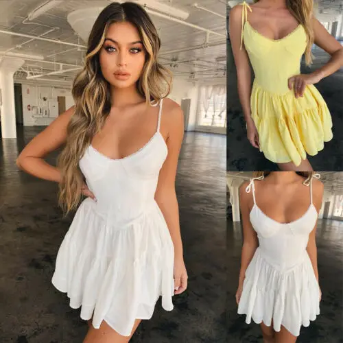 2019 Summer Women Sleeveless Boho Mini Dress Party Evening Formal Casual Sundress
2019 Summer Women Sleeveless Boho Mini Dress Party Evening Formal Casual Sundress