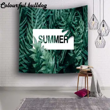 

Wholesale Tapestry Tropical Plants Canna Musa Fern Leaves Wall Hanging Mural Beach Towel Decor Beach Blanket Yoga Picnic Mat